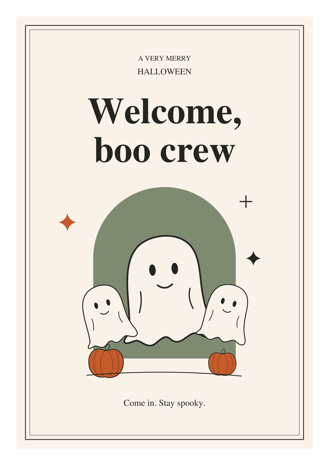 Welcome, boo crew 환영 안내판