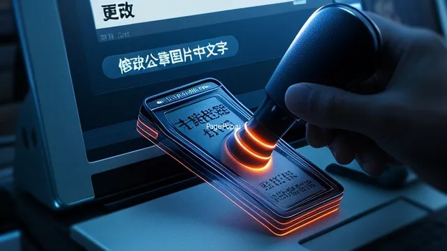 如何更改公章图片里的文字？