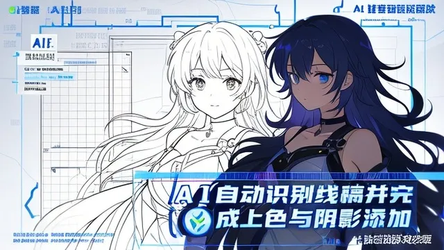 动漫线稿怎么用ai自动识别上色阴影?