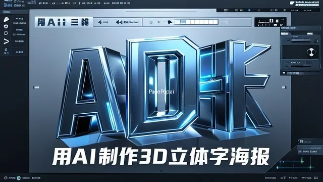 怎么用ai做3d立体字海报？