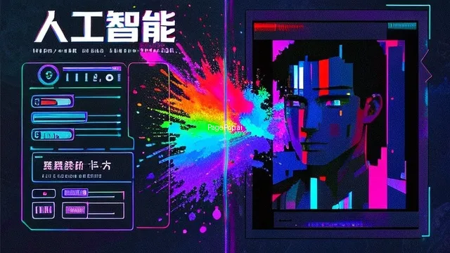 怎么用ai做涂抹故障风海报？