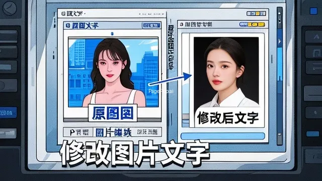 P图怎么修改图片里的文字？