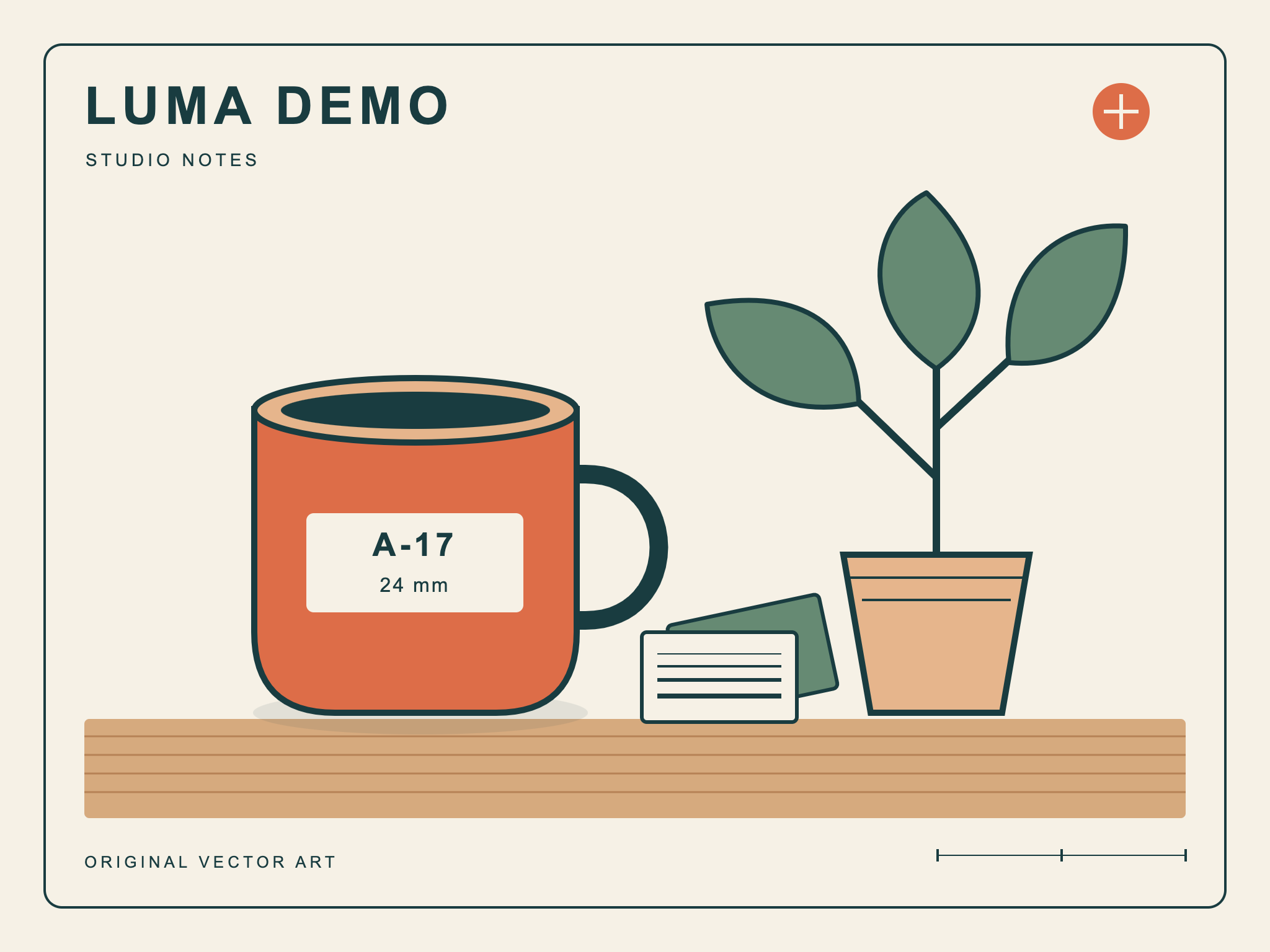 The same original LUMA DEMO vector artwork rendered directly at 2048 × 1536 pixels; not an upscaled result.